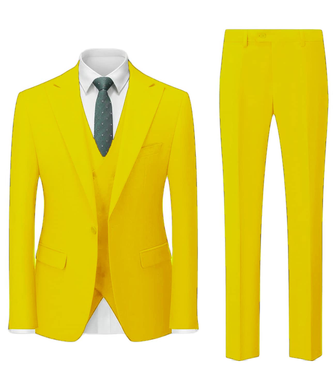 Completo da uomo 3 pezzi Regular Fit Formale Business Prom Sposi Smoking per festa di nozze Solido Blazer Pantaloni Set