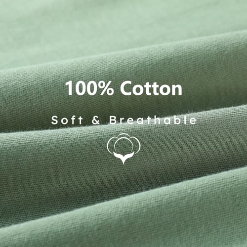 Image of Baby Sleep Sack 0-6 Months, 100% Cotton Sleeping Sack for Newborn and Infant, 3 Pack Baby Wearable Blanket, 0.5 Tog Lightweight Double Zipper Sleep Bag Cyan