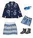ASHER FASHION Denim Jackets Girl Denim Jackets Classic Basic Button Down Coat Girls’ Outwear (11-12Y 01 Dark Blue)