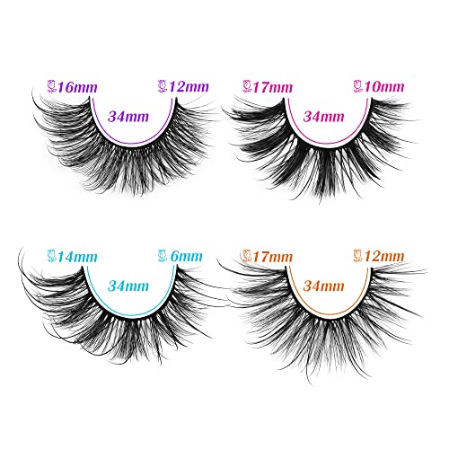 Newcally Mixed Style Mink Cat Eye Lashes #TOP21
