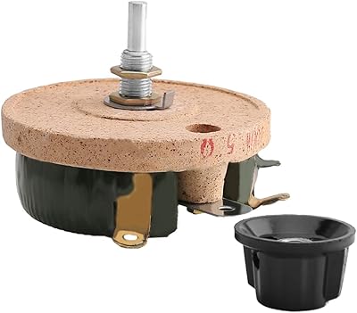 Jutagoss 100W 20 Ohm Rheostat Switch Wirewound Potentiometer Variable Resistor with Knob 1PCS