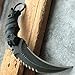 HOLYEDGE Heavy Duty Pocket Tactical Fixed Blade Karambit Knife G10 Handle D2 Blade Double Edged Strike Hunting Knifes CSGO Claw Knives (Black)