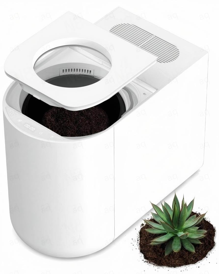 5L Large Capacity Electric Composter for Kitchen, Smart Compost Bin Indoor