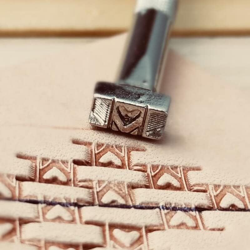 10mm X 5mm Leather Carving Printing Tools Weave Heat Star Pattern Stamping Tools Craft DIY Alloy Material logo punching - (Color: X501S)