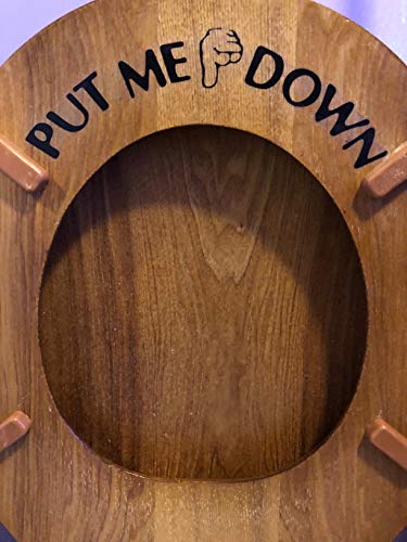 Honbay PUTMEDOWN-TOILET-STICKE 4 Sets Of Funny Reminder Decoration Put Me Down Toilet Seat Stickers Decals thumb #5
