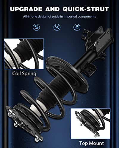 Eccpp Complete Struts Spring Assembly Front Struts Shock Absorber Fit For 2007 2008 2009 2010 2011 2012 2013 For Nissan Altima Set Of 2 #TOP4