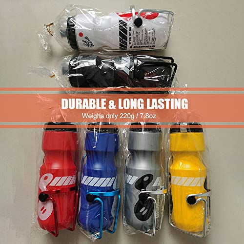 Andoer Garrafa de água de bicicleta com porta-gaiolas de alumínio e parafusos leves para atividades