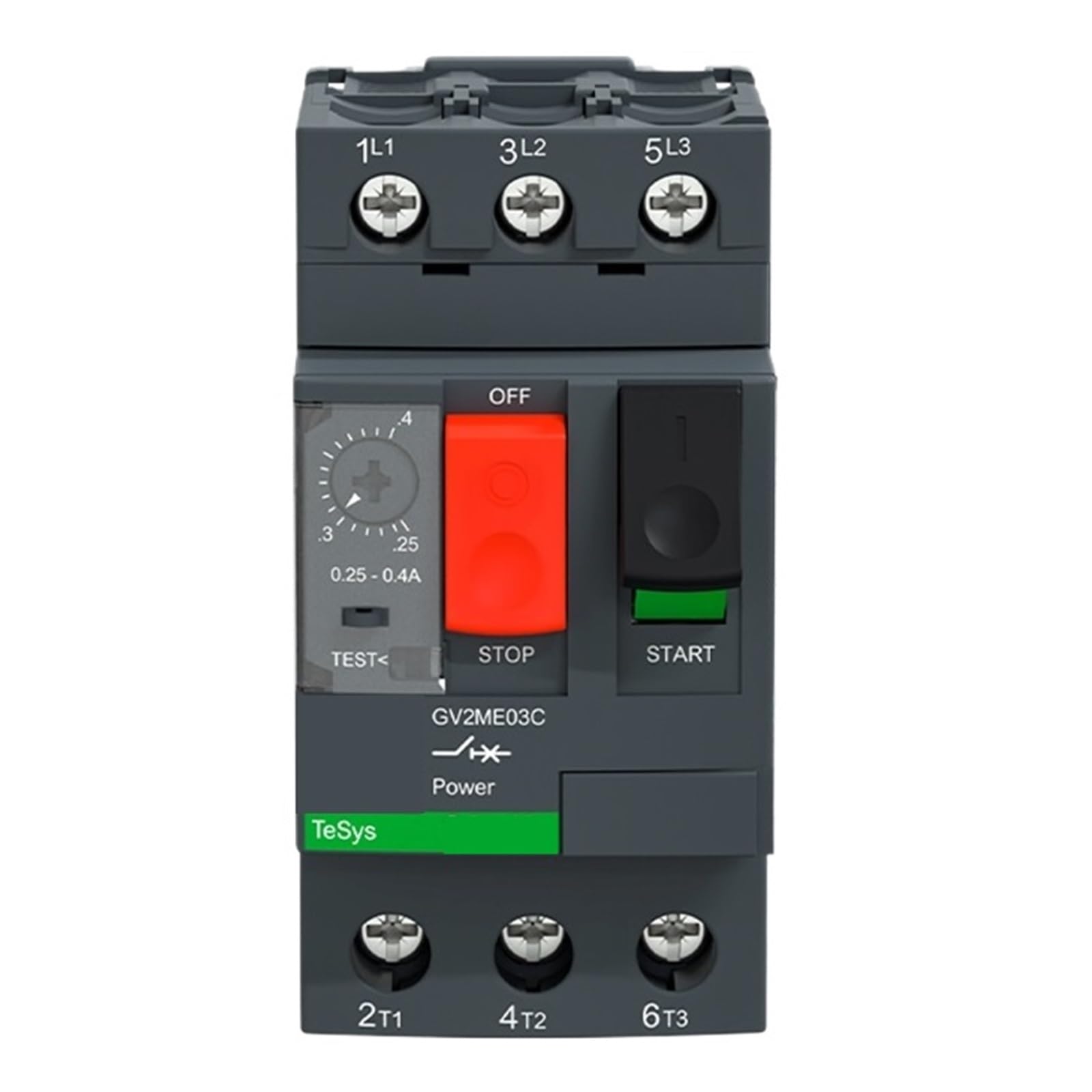 TYEXCZARF Motor Circuit Breaker GV2ME Series 01C-32C NGV2ME01C GV2ME06C GV2ME14C GV2ME32C(GV2ME04C 0.40-0.63A)