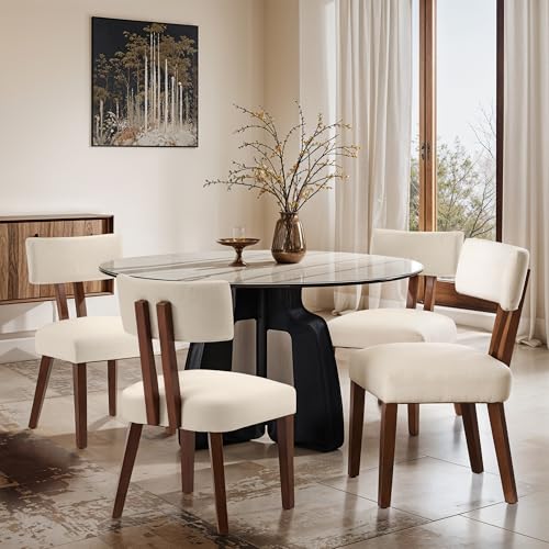 MOJAY Mid Century Linen Chairs