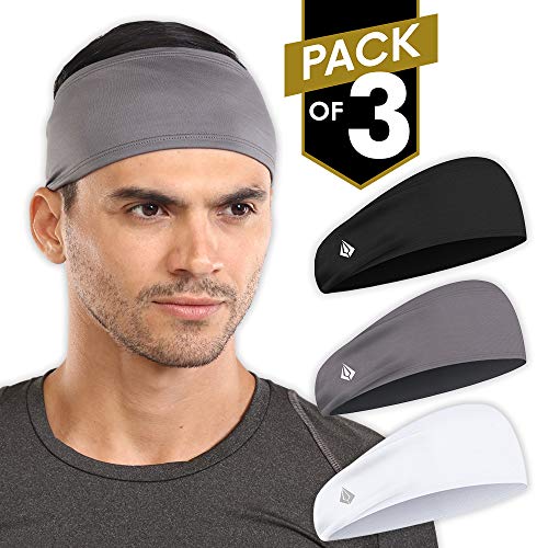 Mens Headband - Sports Running Sweat Head Bands - Athletic Sweatbands Hair B