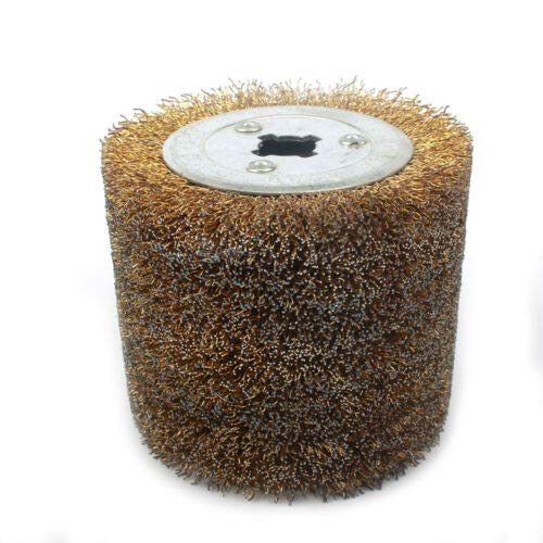 Image of SIGNI Copper Plated Steel Wire Drawing Polishing Burnishing Wheel for surface finishing of Stainless Steel, Aluminum, Metal and Wood (Copper coated steel wire 0.5mm)