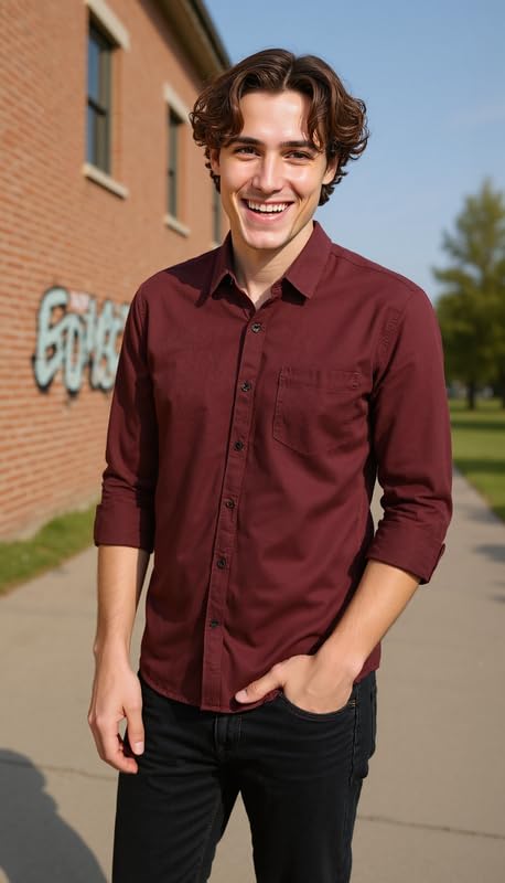 TB Trybuy.in Men's Cotton Regular Fit Casual Shirt (X-602_Solid Shirt_PT)-picture-10
