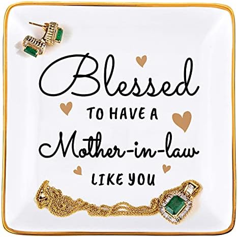 RELISSA Gifts for Mother in Law from Daughter in Law, Mother in Law Jewelry Dish, Birthday Gift, Mother's Day Gift for Mother in Law for Christmas, Valentines Day (Mother-in-Law)