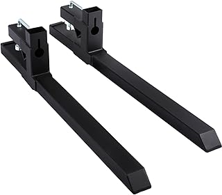 VEVOR Pallet Forks 30" Clamp On Tractor Bucket Forks 43" Total Length 1500 Lbs Max Heavy Duty Front Loader Forks Fork Attachment for Skid Steer, Loader Bucket