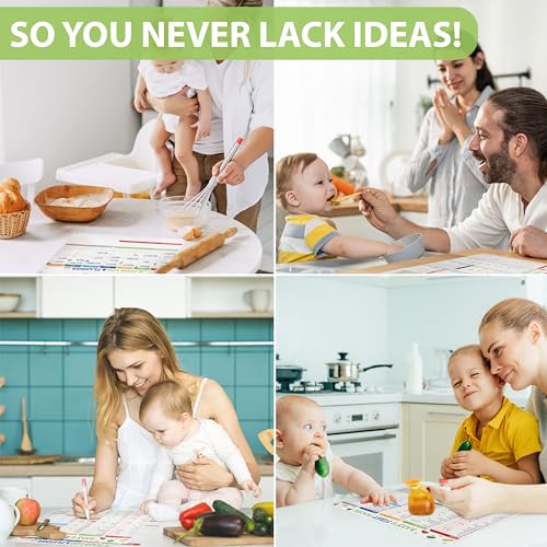 Baby's First Foods Tracker Fridge Magnet, Magnetic Meal Planner Checklist, Daily Food Log, Strong Stickiness on Refrigerators, Baby's Led Weaning Supplies