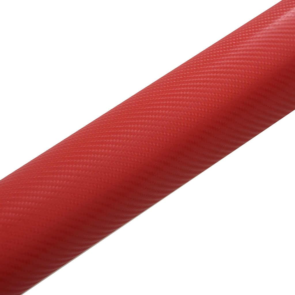 Film de voiture 4D rouge autocollant en PVC 100 x 150 cm pour carrosserie de voiture avec film carbone sans bulles pour le style de véhicule et la protection de la peinture à l'intérieur et à