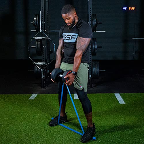 32" Blue Resistance Serious Steel Fitness Training Bands (Portable Exercise Band System Training Bands- Great For Individuals Under 5'10" (70") Tall) - #3 Blue #TOP4