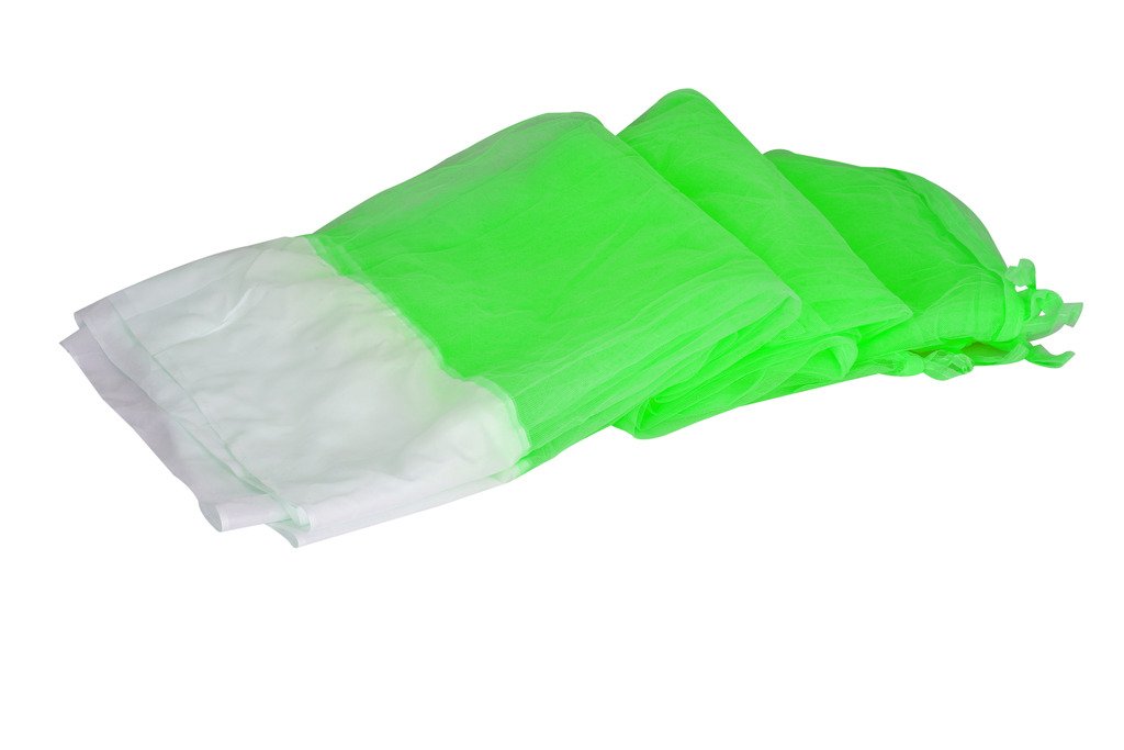 Aarushi Double Bed Mosquito Net with Cotton Border Green