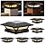 SIEDiNLAR 4x4 Solar Post Cap Lights 16 LEDs 2 Modes 3.5x3.5 4x4 Wooden Vinyl Post Light Waterproof Outdoor for Deck Fence Patio Garden Decor, Warm/Cool White (6 Pack, Black)
