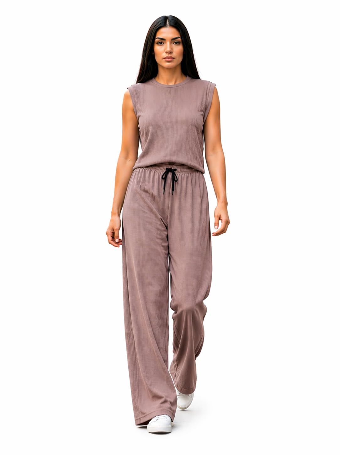 mack nora Women’s Cotton Tracksuit | Wafle Knit Stylish Tracksuit with Trackpants | Comfortable All-Season Activewear-MN..52-picture-17