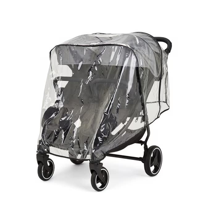 Ickle Bubba Venus Max Poussette double – Convient de la naissance à 15 kg (environ 3 ans), compacte, légère, pliable, comprend 2 chauffe-pieds matelassés et une housse de pluie (Gris de l'espace)