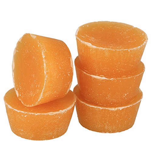 Mxfans 5X Cosmetic Grade Round Base Filtered Natural Beeswax Blocks Bees Wax Yellow