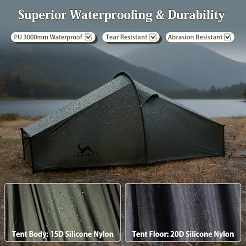 Carpa ultraligera de lona para 1 persona miniatura 3