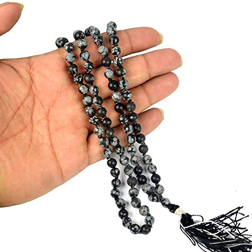 Image of Reiki Crystal Products Natural Reiki Feng-Shui Mala Necklace 6 mm Crystal Stone 108 Bead Jaap Mala for Men and Women