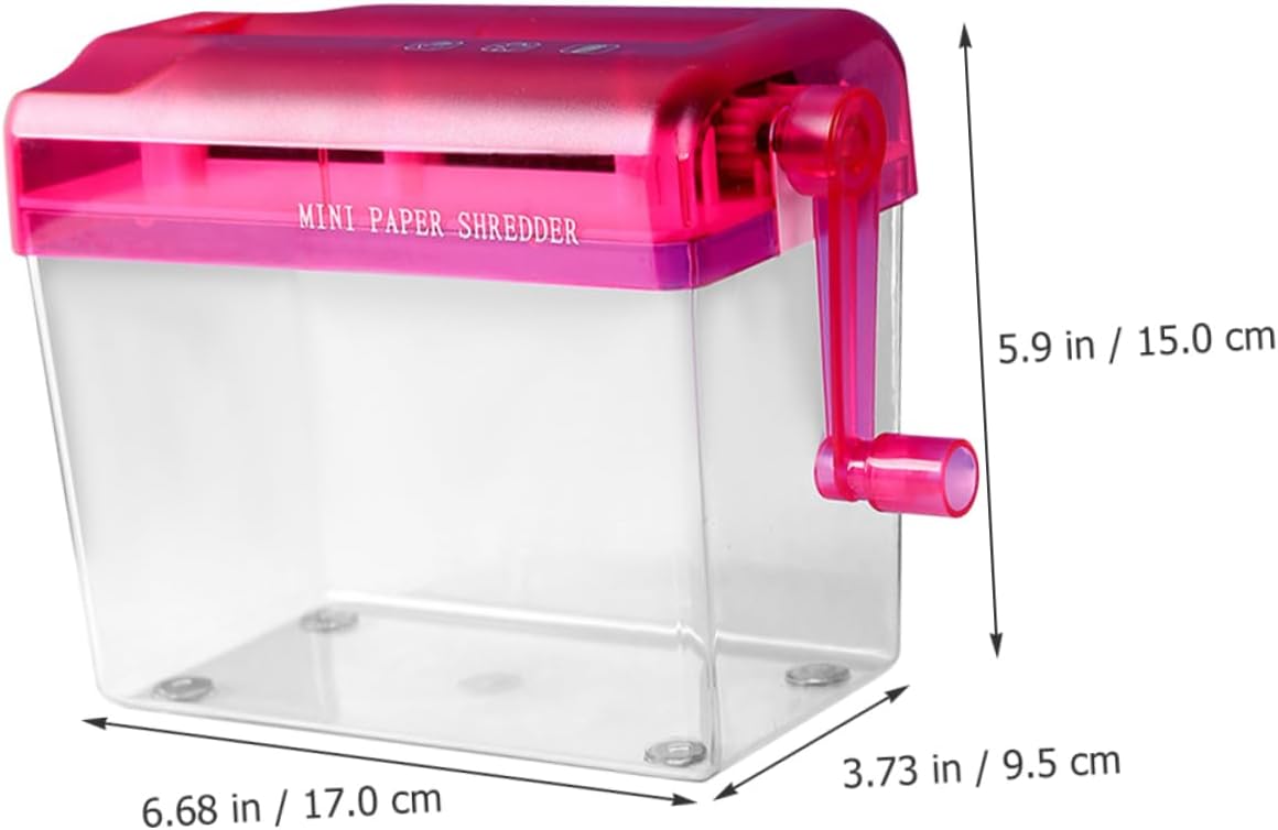 Portable Manual Paper Shredder Small Household Office Handheld Document Cutter for Privacy Protection with Plastic Metal Build Lightweight and Easy to Use for School and Home