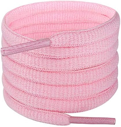 Handshop Half Round Shoelaces 1/4" - Oval Shoe Laces Replacements For Sneakers and Athletic Shoes Sports Pink 45.3 inch (115cm)