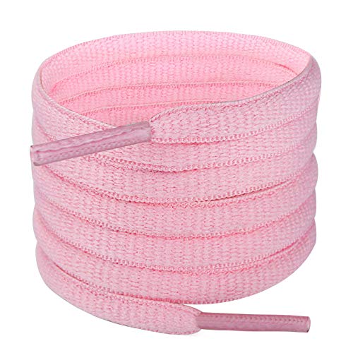 Handshop Half Round Shoelaces 1/4" - Oval Shoe Laces Replacements For Sneakers And Athletic Shoes Sports Pink 45.3 Inch (115Cm) #TOP8
