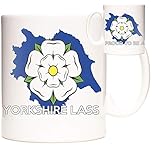 Yorkshire Gift Mug, Proud to Be A Yorkshire Lass. 11oz Ceramic Gift Mug to Show Everyone How Proud You are of Your Yorkshire Roots.
