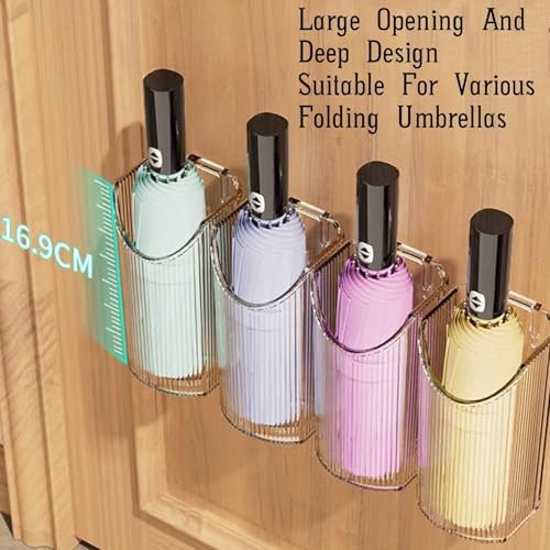 Porte-parapluies mural compact sans perçage pour rangement vertical efficace