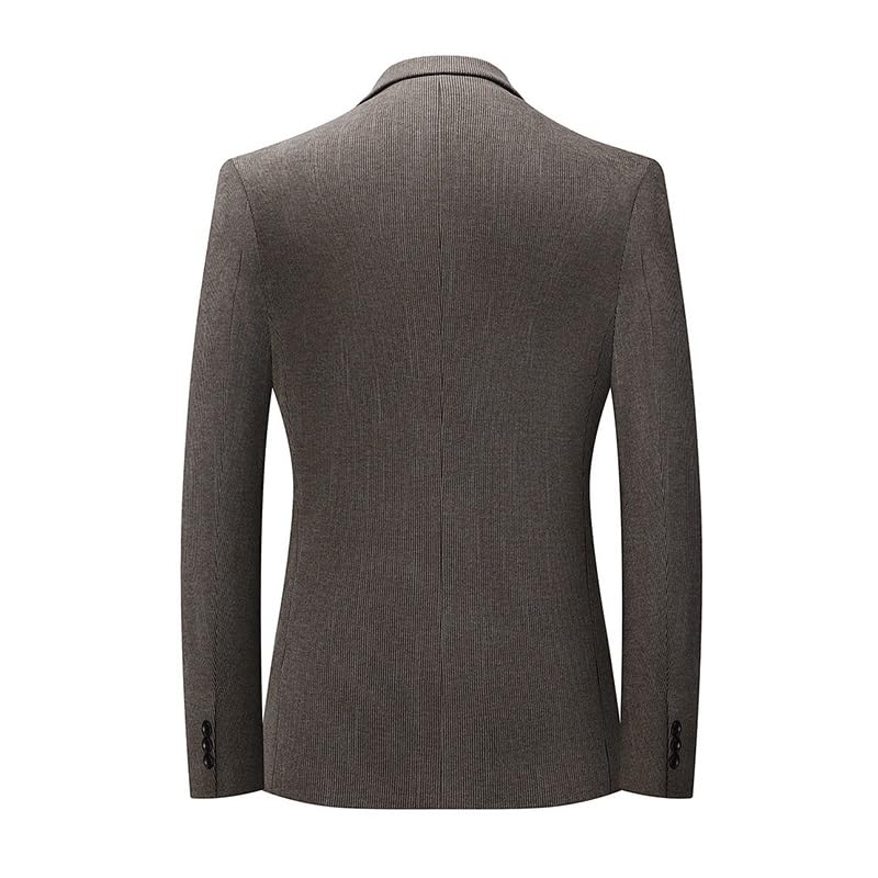 Mens Brown Sport Coats Casual Two Button Lightweight Business Suit Jacket2