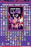 Trends International NFL League - Super Bowl LVIII Ticket Collage Wall Poster, 34L x 22.4W, Premium Unframed Version