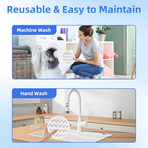 Image of VIEWALL Steam Mop Pads Replacement for Shark S8000 S8001 S8002 S8200 S820 | S8201 S7001 S7201 S7000 S7005 S7020 S7001 S7020 7001 S7201 7003 Steam Scrub, Dirt Grip Soft Washable Scrub Pads 8 Pack