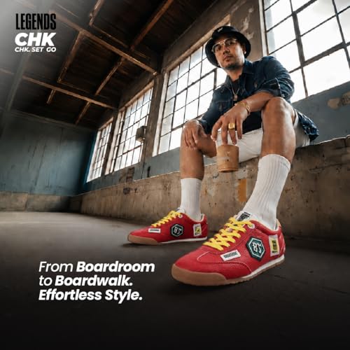 Image of CHK Legend Men's Casual Shoes | Premium Microfiber PU Upper | Cushioned Insole & EVA Midsole | Durable High-Abrasion Outsole | Lightweight Lace-Up Fashion Sneakers for Everyday Comfort