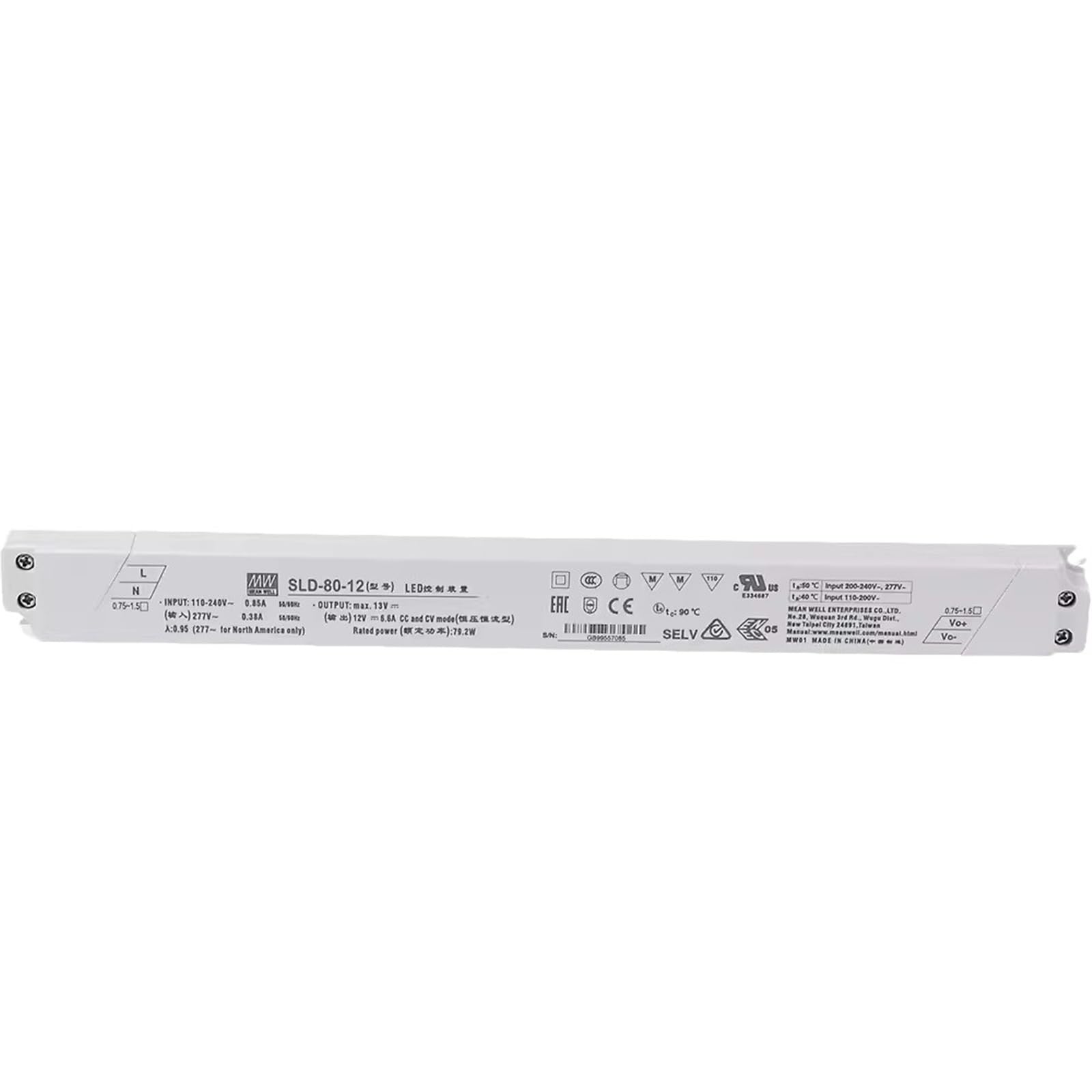 FCARUMIQP SLD-80-12 80W 6.6A 12V Linear LED Driver Constant Voltage Current Panel Signage Light Power Supply