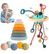 Jokooan Montessori Spielzeug Set 3 in 1, STEM Motorikwürfel Lernspiele Spiel Multi Sensorisches B...