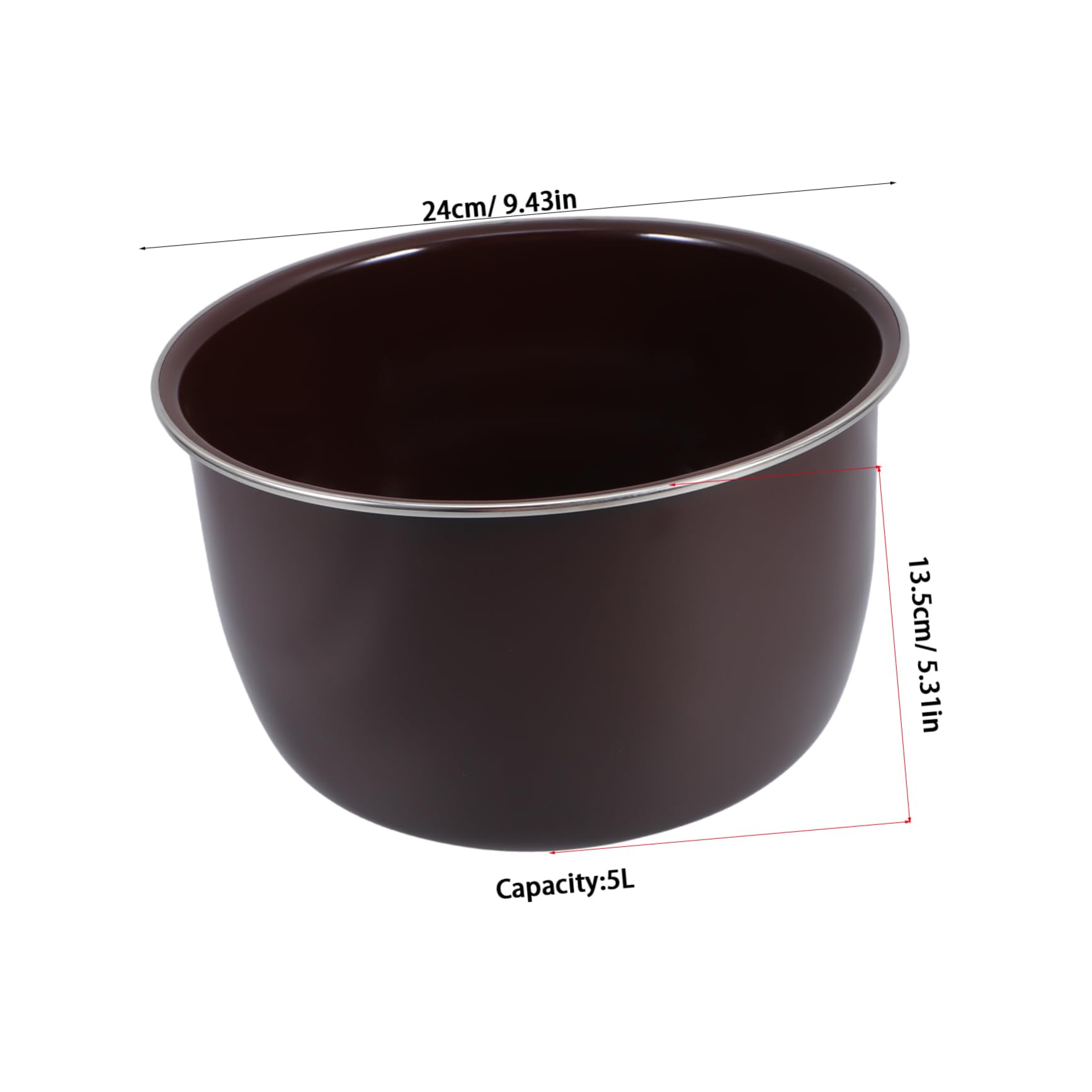 Cabilock Rice Cooker Bowl Replacement Pressure Cooker Pot Sturdy Aluminum Construction Easy to Clean