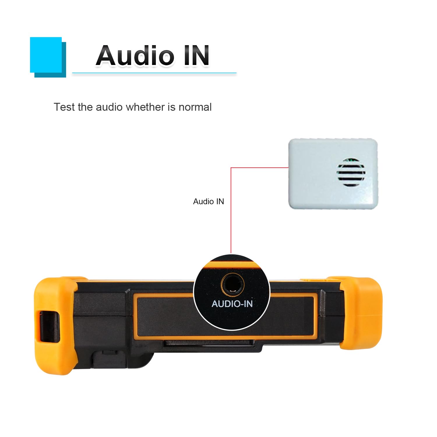 CCTV Camera Tester Supporto 8MP TVI CVI AHD CVBS Camera Tester 4.3 "Schermo RS485 PTZ Controllo Audio Test 12V Potenza di uscita