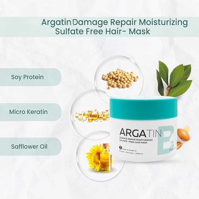 Image of Hair Mask | Damage Repair & Deep Moisturizing Treatment | Sulfate-Free Formula for Dry, Frizzy Chemically Treated Hair | 200g Intensive Hair Care
