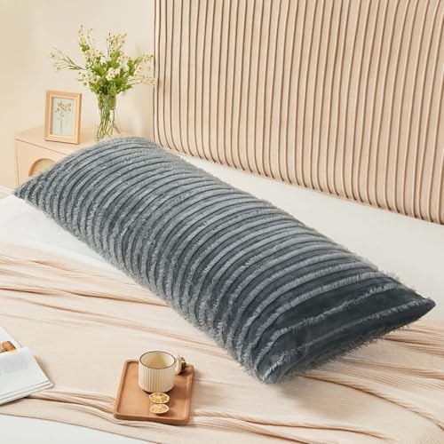 Image of BEDELITE Body Pillow Cover with Zipper, Boho-Dark Gray, 20x54 Inch, 1 Pack