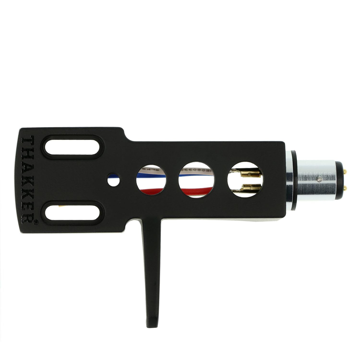 THAKKER HS-10 - Aluminium Headshell - Black | SME Bayonet Connection | Incl. Headshell Cables