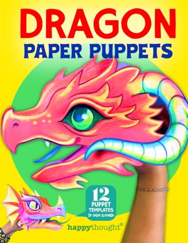 Dragon Paper Puppets: 12 puppet templates to color & create (Happythought craft workbooks)