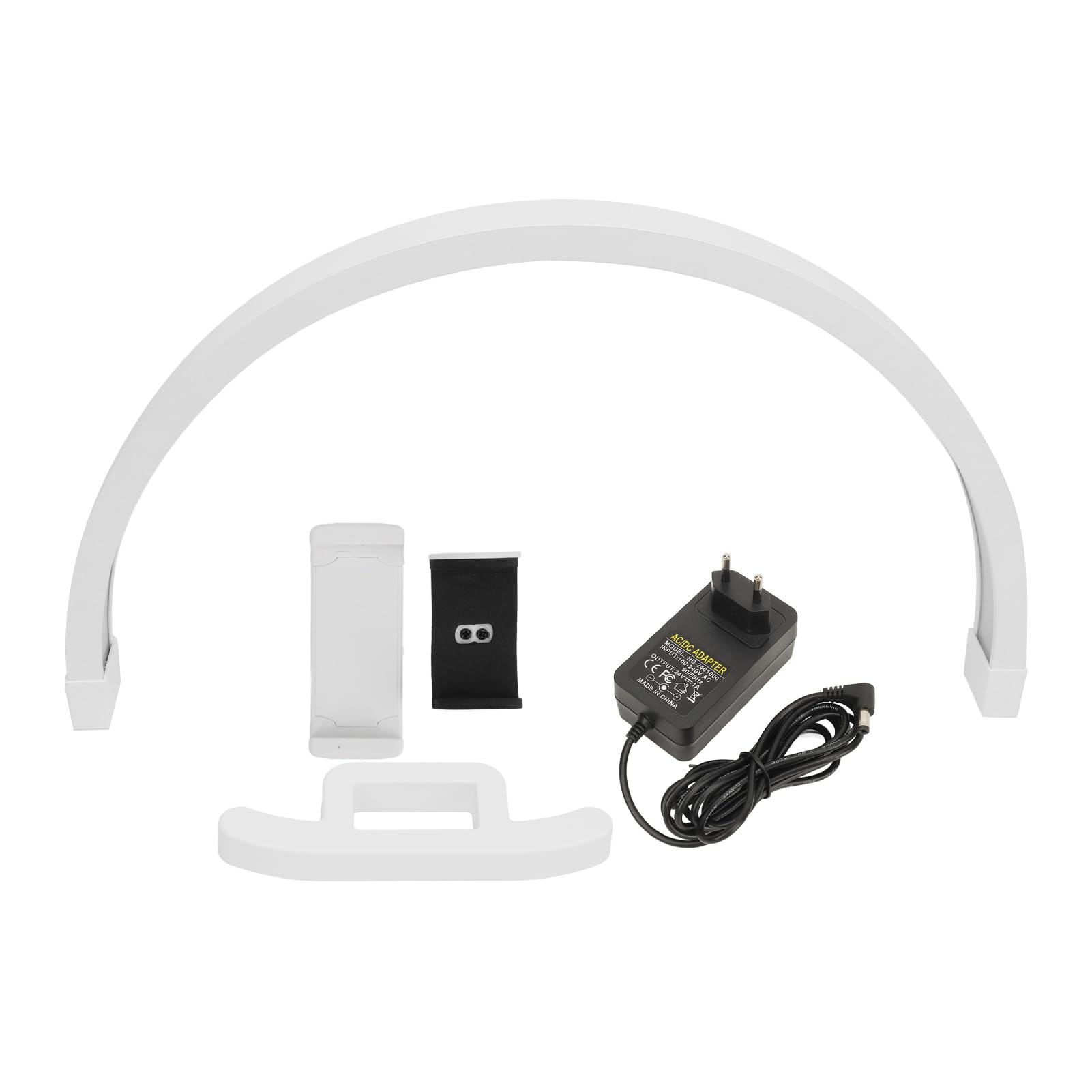 Asixxsix Lampada da Tavolo per Unghie, 3200-5600K 1500LM Luce Mezza Luna per Nail Desk con Clip per Telefono, Lampada per Illuminazione per Tatuaggio, Lampada da Scrivania per Unghie
