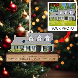 Personalized first christmas in our new home ornament custom house address ornament new home keepsake couples home ornament 2024 family ornament christmas ornament gift for friend  urban country home decor