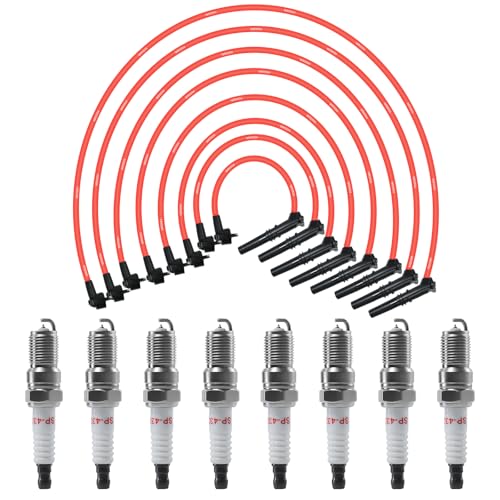 Spark Plug Wire Set & Spark Plugs Kit Compatible with