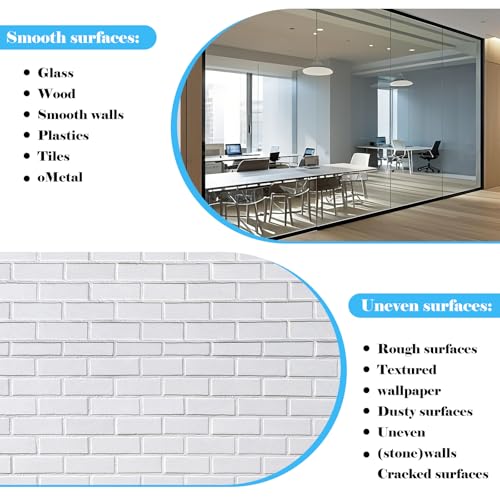 LDXDRU 2er Magnetisch Whiteboard Folie 40 x 60cm Magnetfolie Selbstklebend Stark Abwischbare Magnet Magnettafel für glatten Oberflächen in Schule Büro Haus, mit staublose Kreide, Magneten Radierer