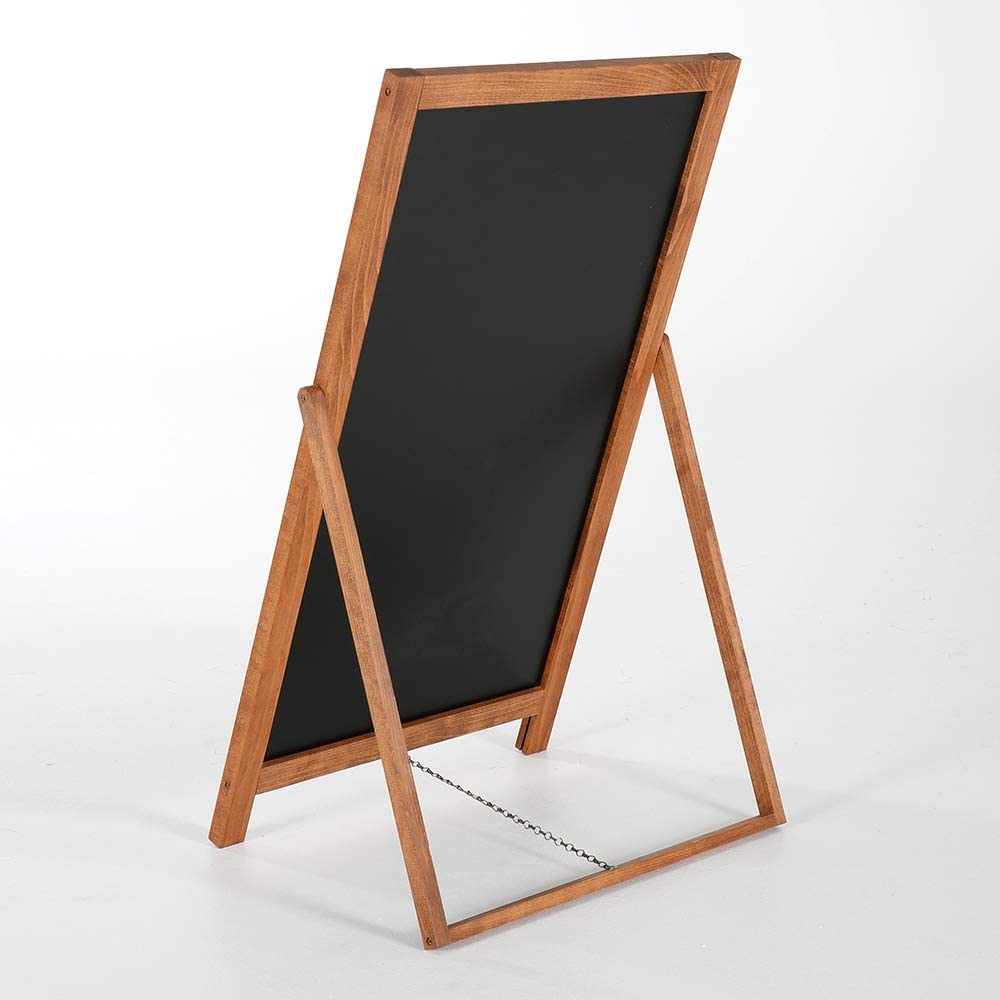 cabde madera vintage para clientes Escaparate de madera | Escaparate publicitario con carteles de madera maciza de haya certificada | Superficie de escritura 44 x 77 cm